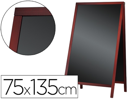 Pizarra negra Liderpapel caballete doble cara 75x1355cm.